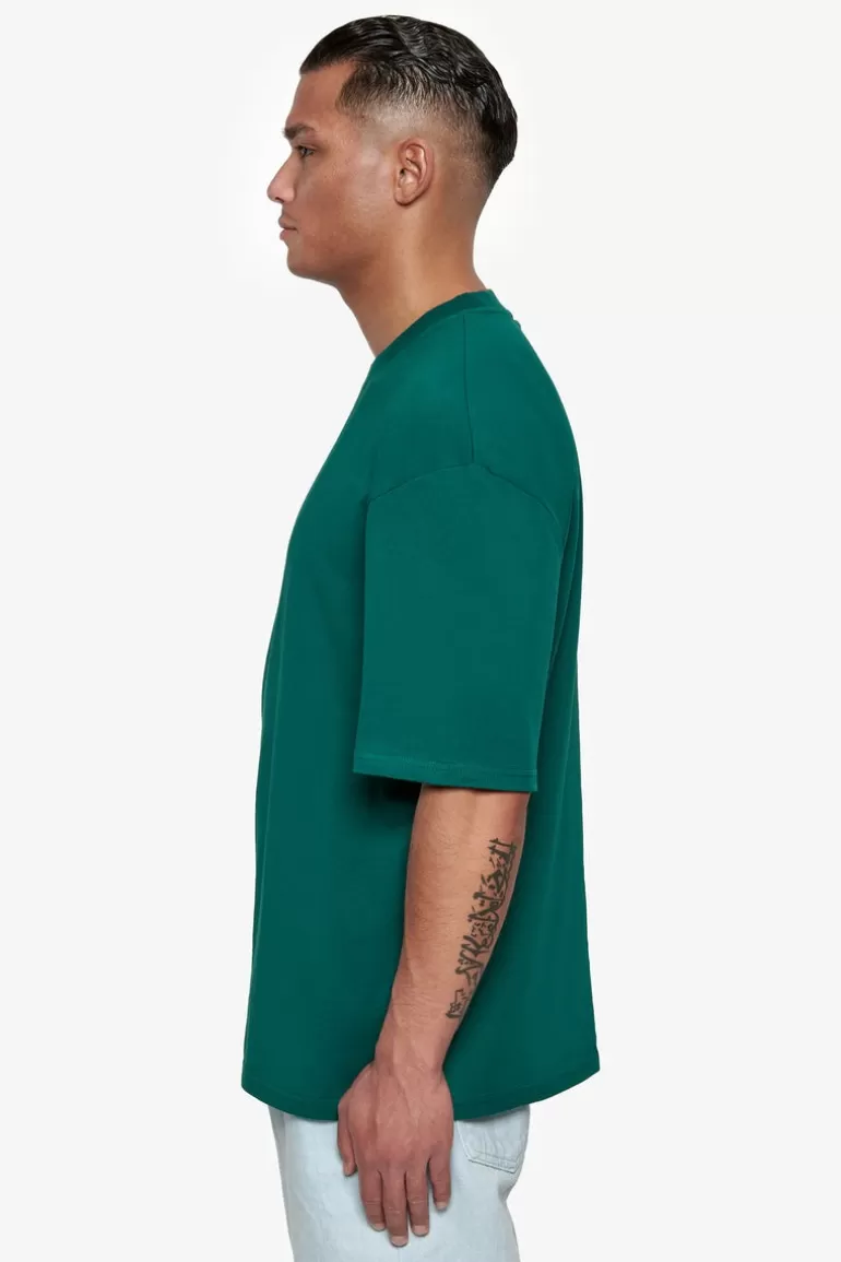 Outlet Dropsize Heavy Oversize Rubber Patch T-Shirt Green