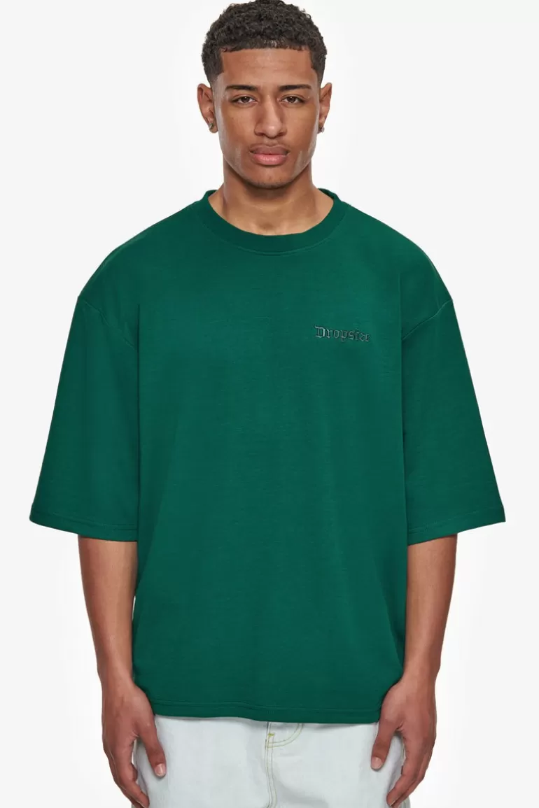 Sale Dropsize Heavy Oversize Silk Embo T-Shirt Green