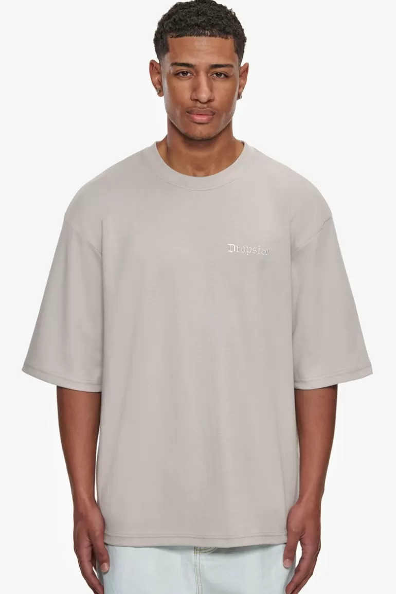 Shop Dropsize Heavy Oversize Silk Embo T-Shirt Moon Beam