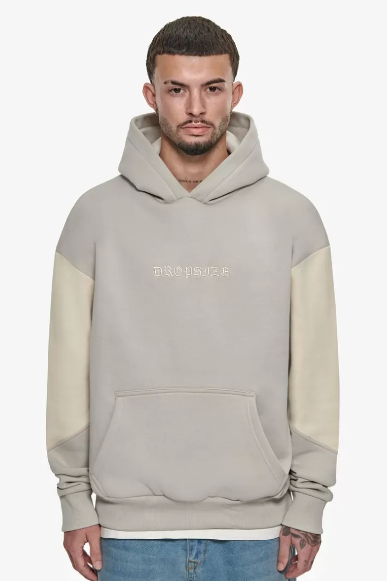 Discount Dropsize Heavy Oversize Split Colour V2 Hoodie