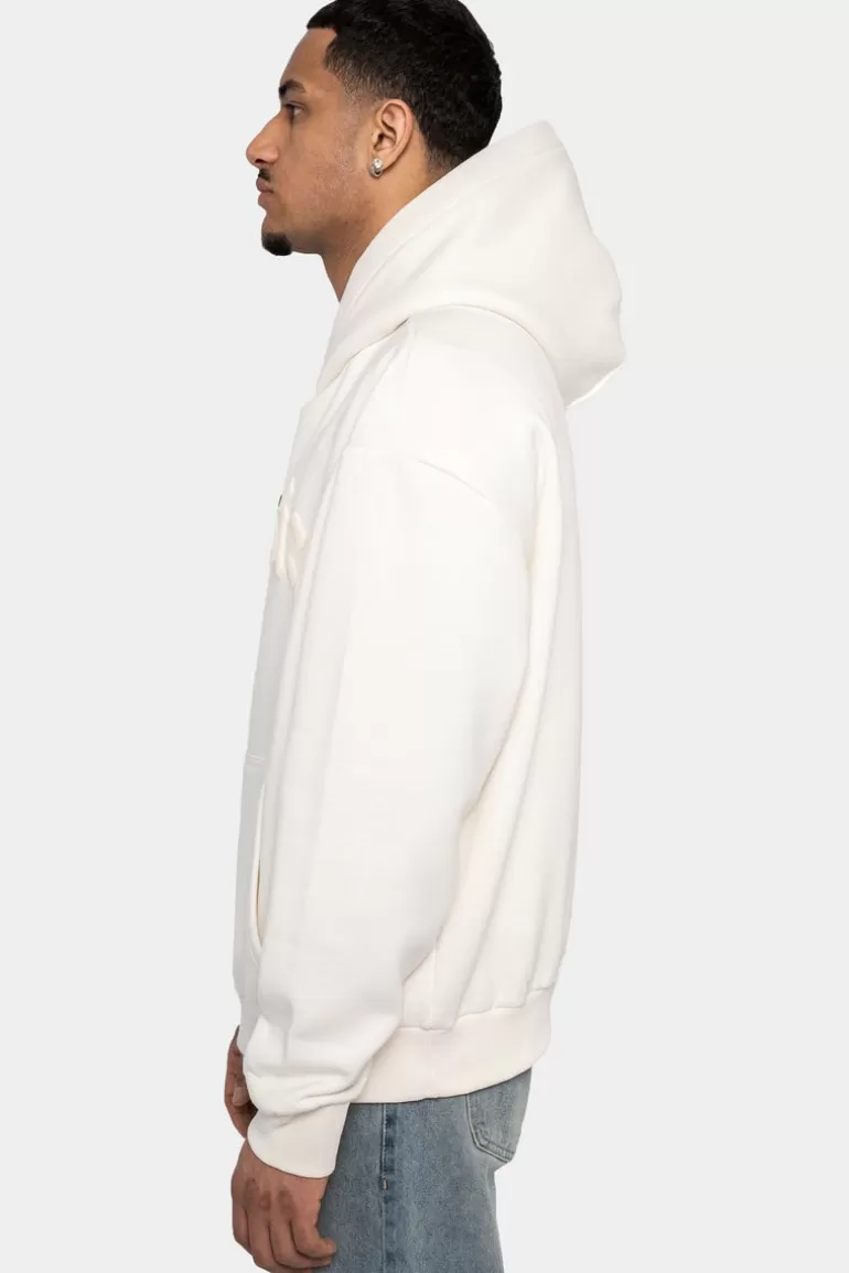 Flash Sale Dropsize Heavy Oversize Split Logo Hoodie Cream White