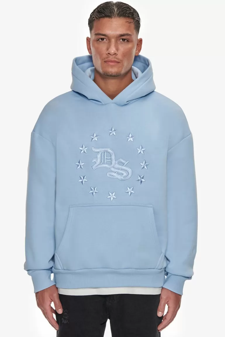 Outlet Dropsize Heavy Oversize Star Circle Hoodie Baby Blue