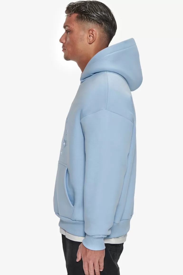 Outlet Dropsize Heavy Oversize Star Circle Hoodie Baby Blue