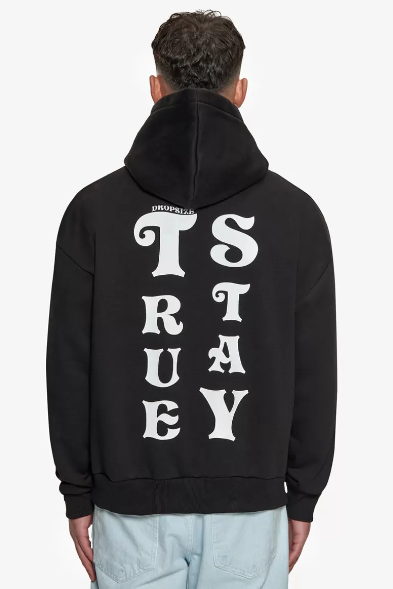 New Dropsize Heavy Oversize Stay True Hoodie Black