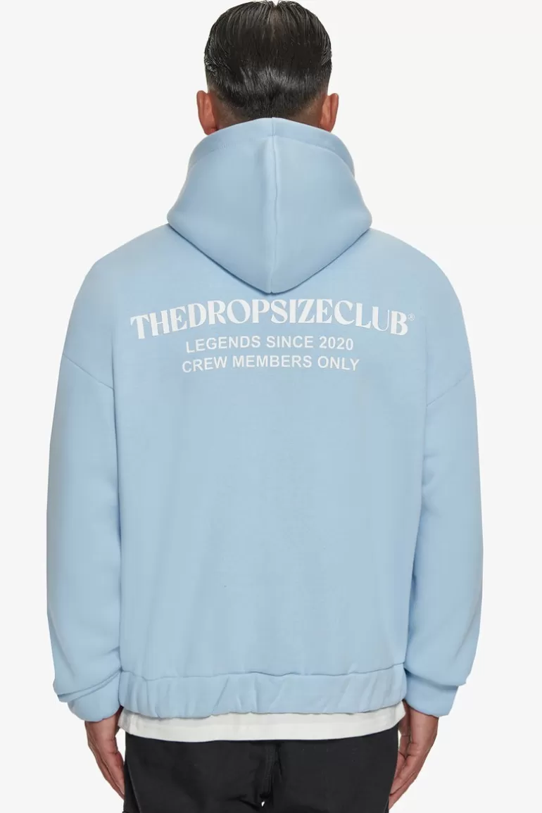 Discount Dropsize Heavy Oversize Tdc Zip-Hoodie Baby Blue