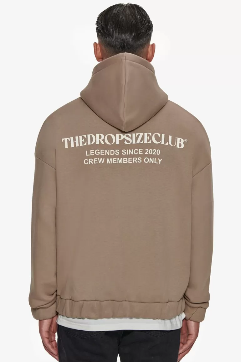 Shop Dropsize Heavy Oversize Tdc Zip-Hoodie Silver Mink