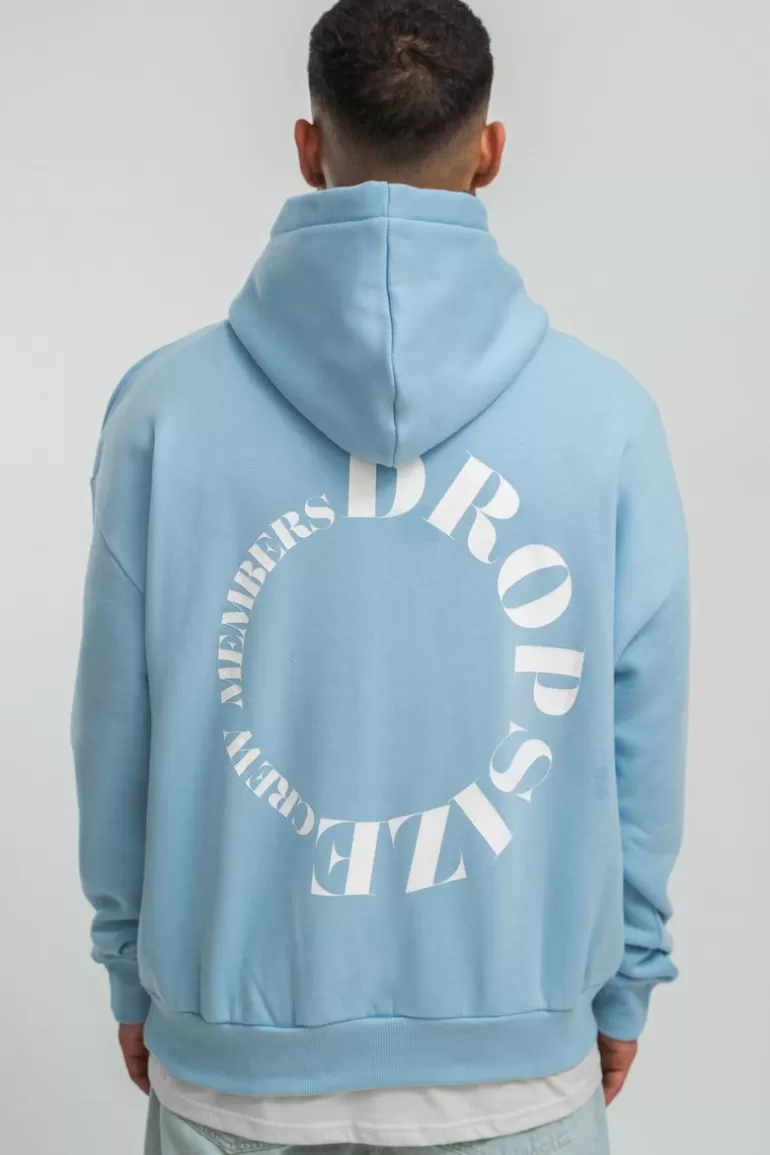 Store Dropsize Heavy Oversize V2 Cirlce Hoodie Baby Blue