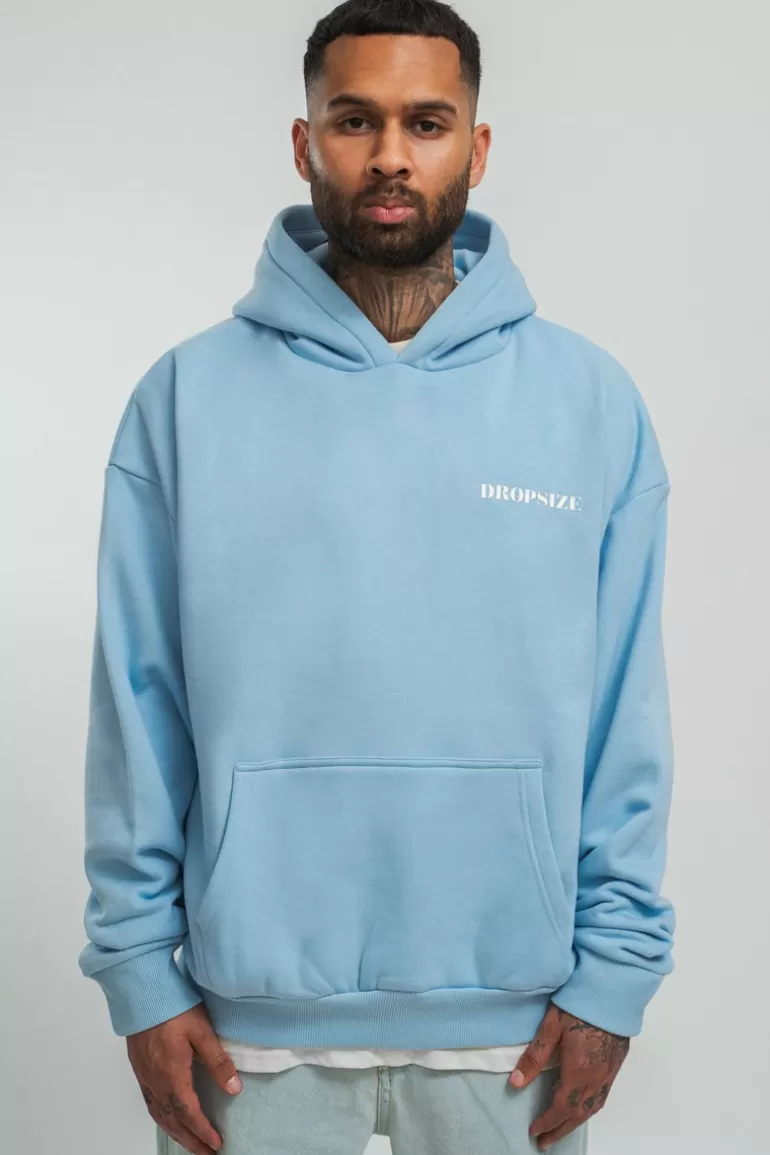 Store Dropsize Heavy Oversize V2 Cirlce Hoodie Baby Blue