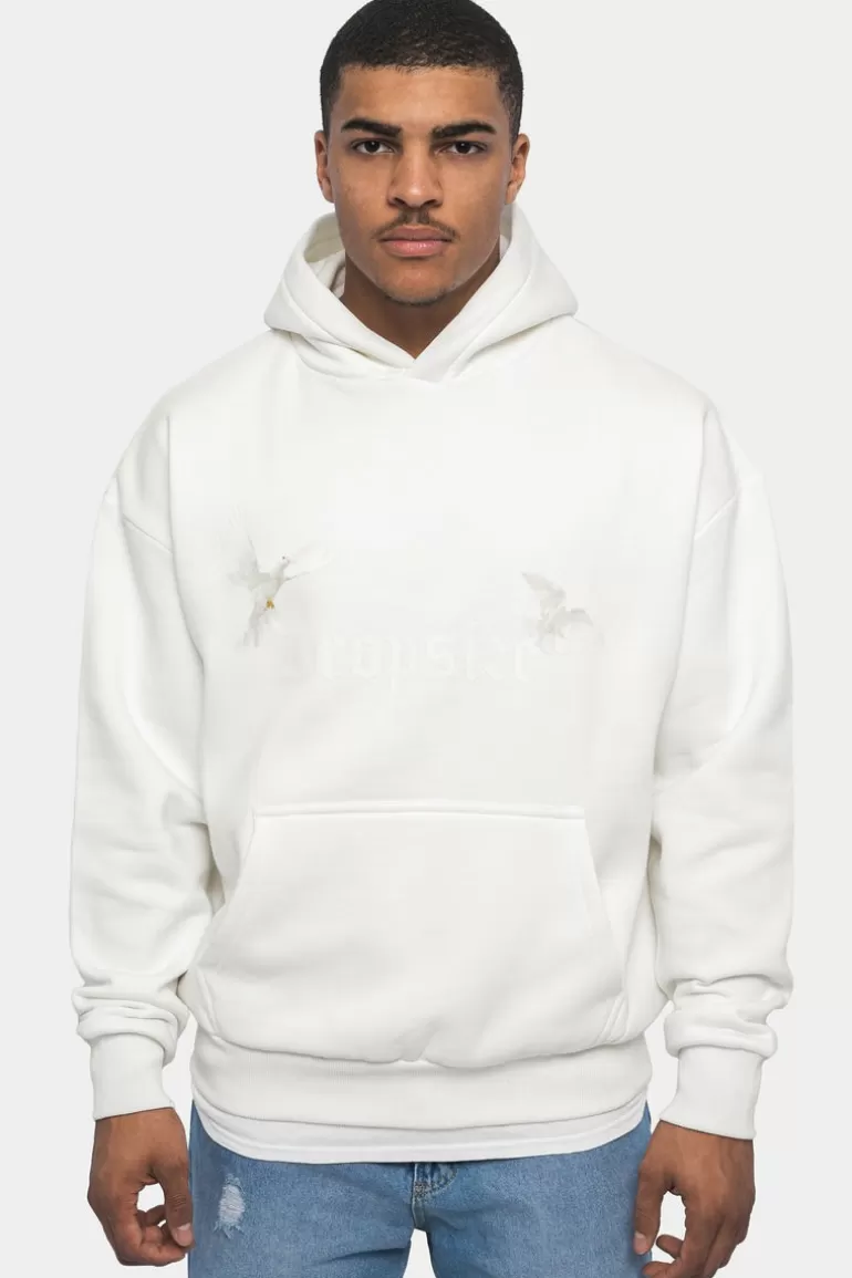 Cheap Dropsize Heavy Oversize White Doves Hoodie Cream White