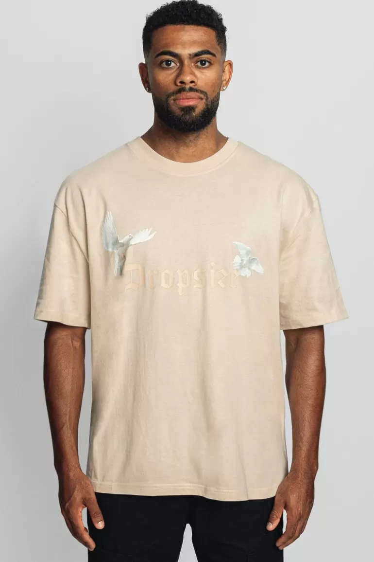 Flash Sale Dropsize Heavy Oversize White Doves T-Shirt Coconut Milk