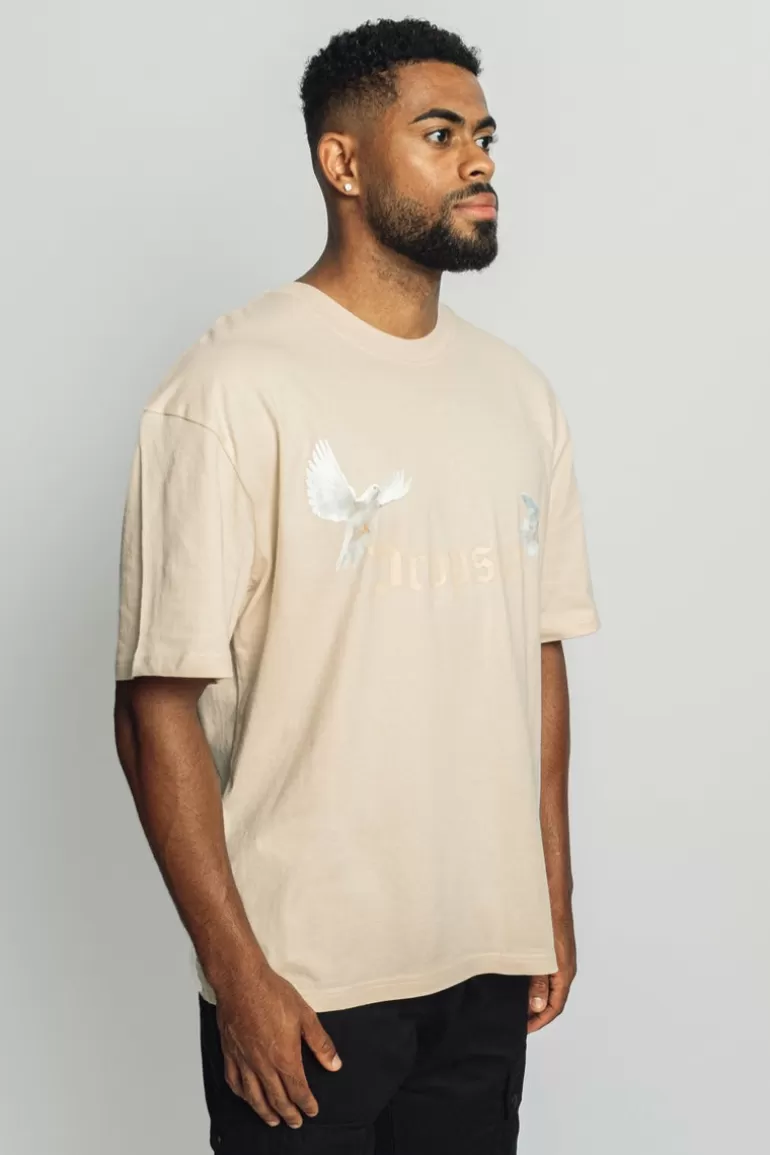 Flash Sale Dropsize Heavy Oversize White Doves T-Shirt Coconut Milk