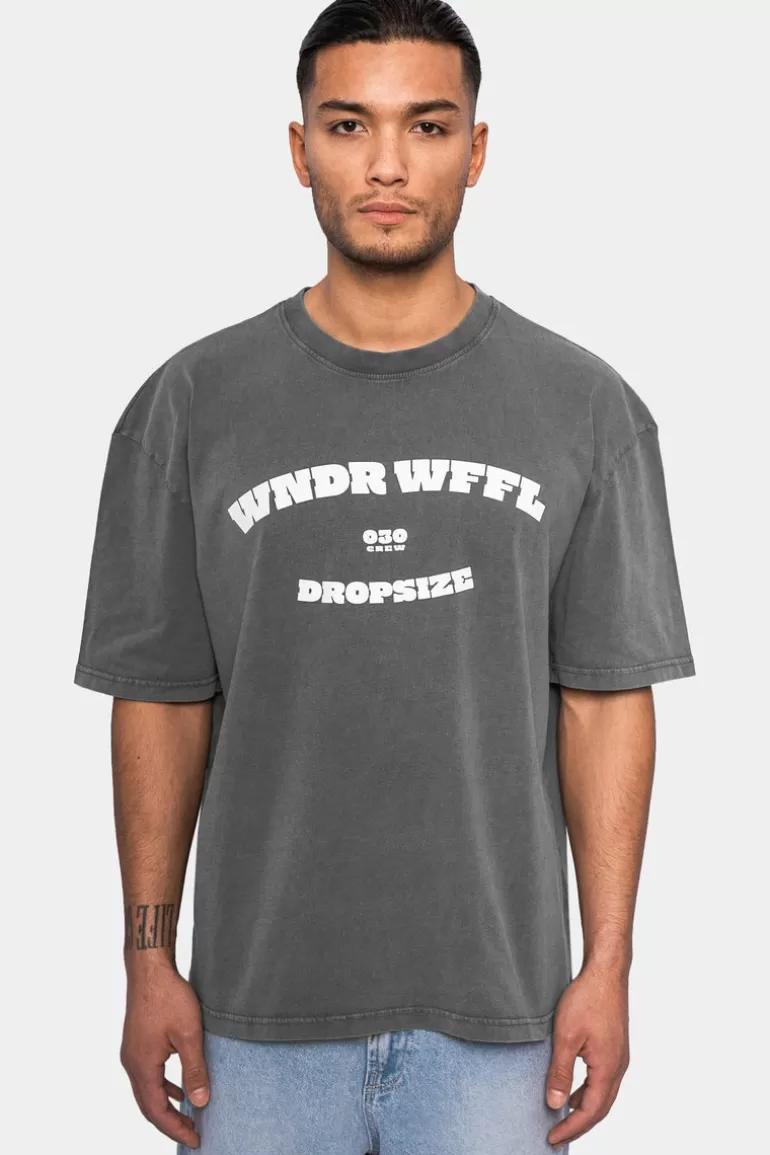 New Dropsize Heavy Oversize Wonder Waffel T-Shirt Washed Grey