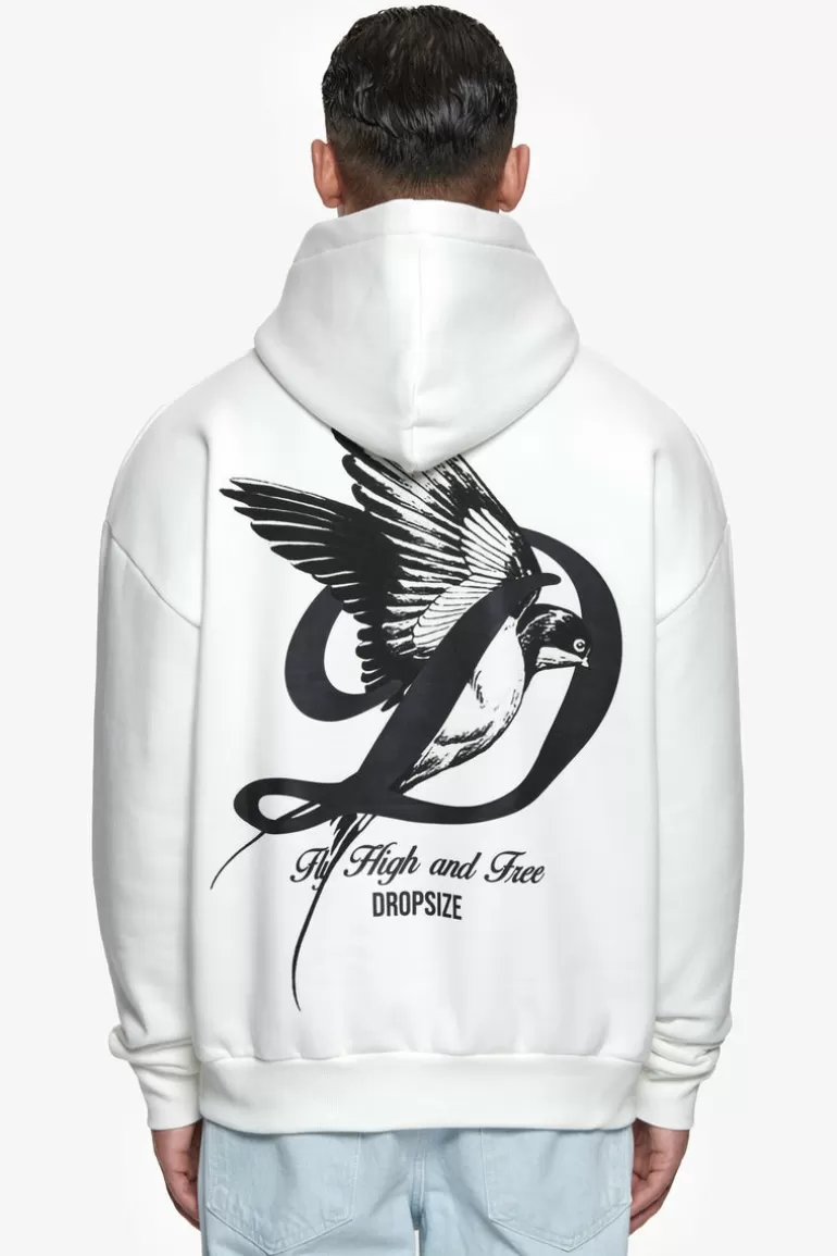 Store Dropsize Heavy Overzize Fly High Hoodie Washed White