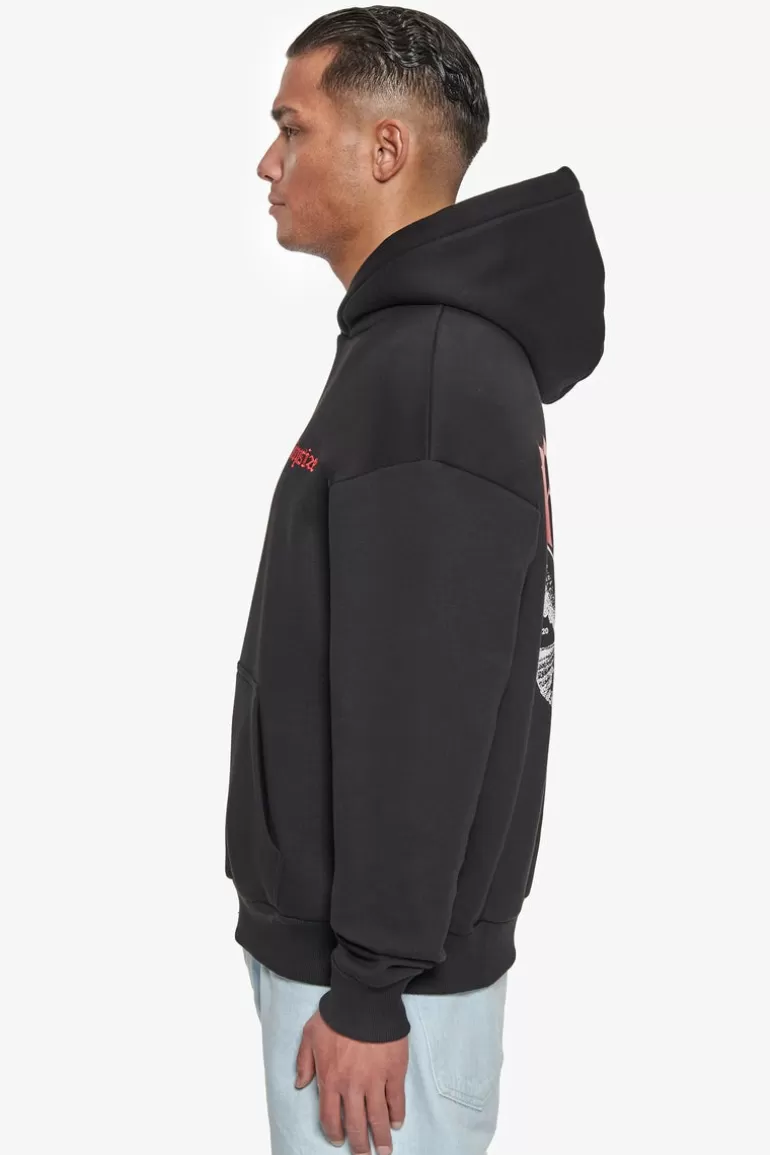 Online Dropsize Heavy Overzize No Fight No Glory Hoodie Black