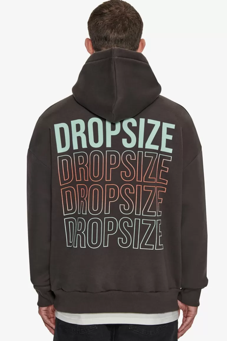 Cheap Dropsize Heavy Overzize V2 Quatro Hoodie Washed Black