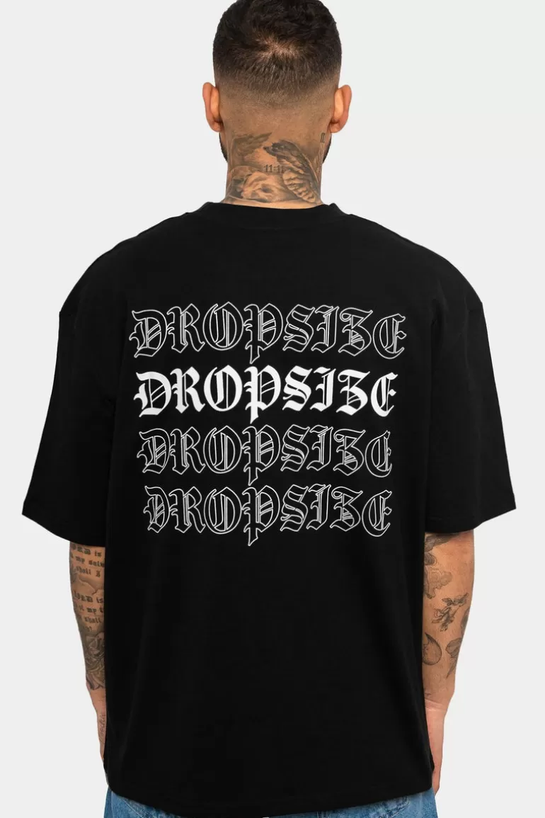 Best Sale Dropsize Heavy Quattro T-Shirt Black