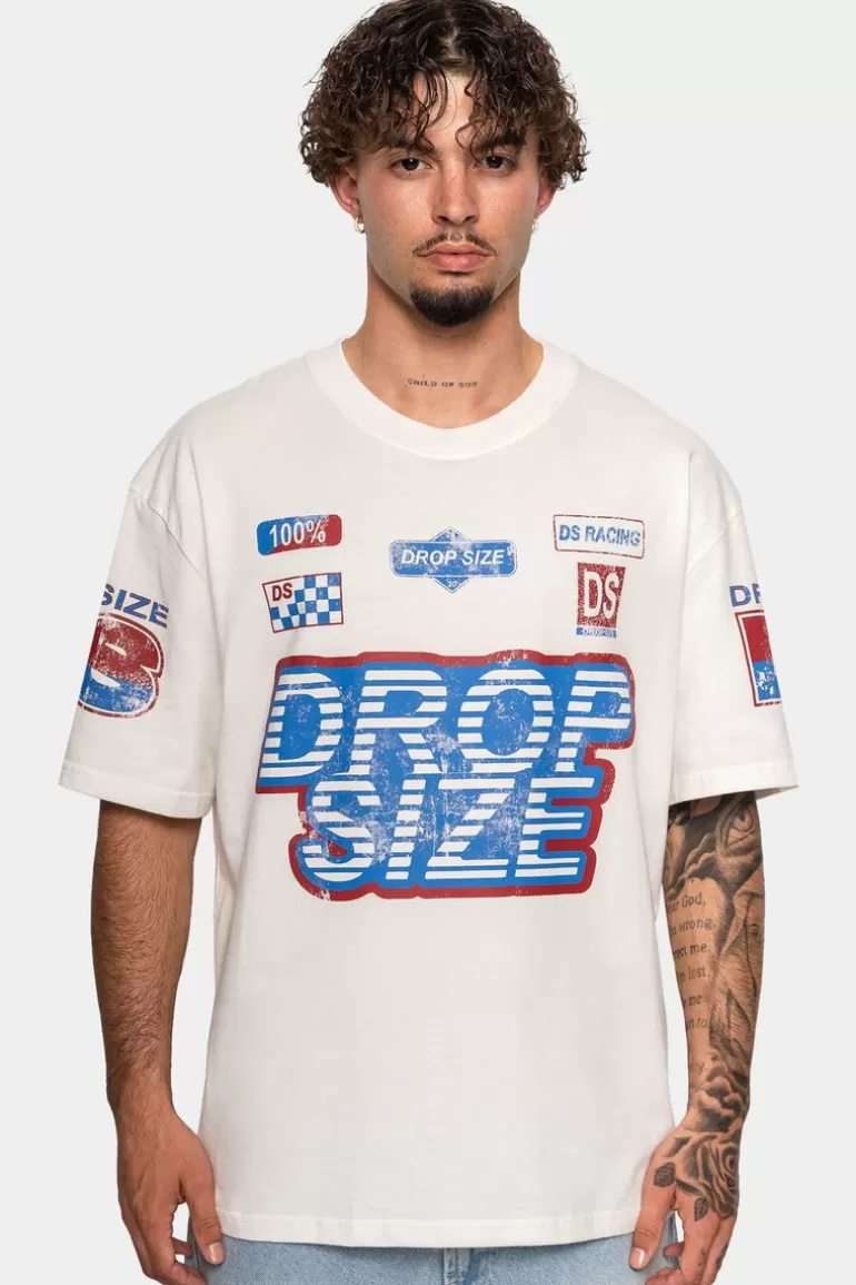 Flash Sale Dropsize Heavy Racing T-Shirt Cream