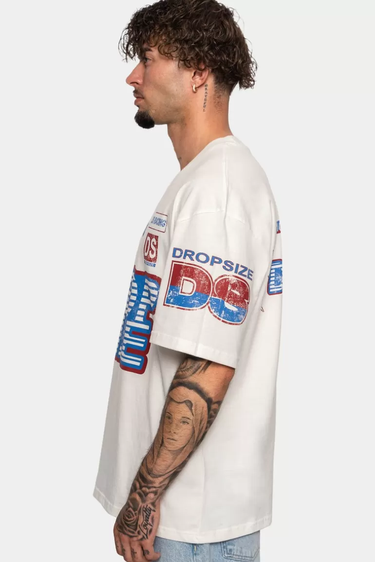 Flash Sale Dropsize Heavy Racing T-Shirt Cream