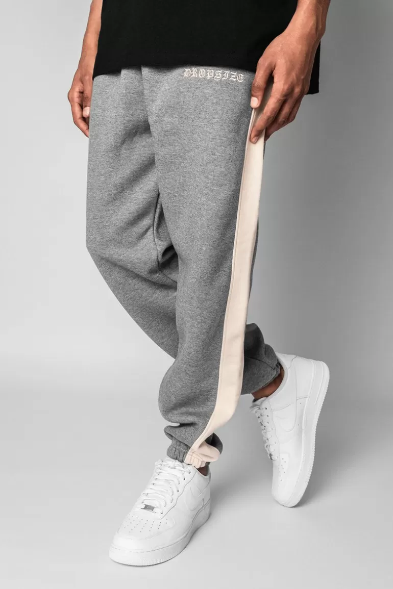 Flash Sale Dropsize Heavy Side Stripe Jogger Heather Grey