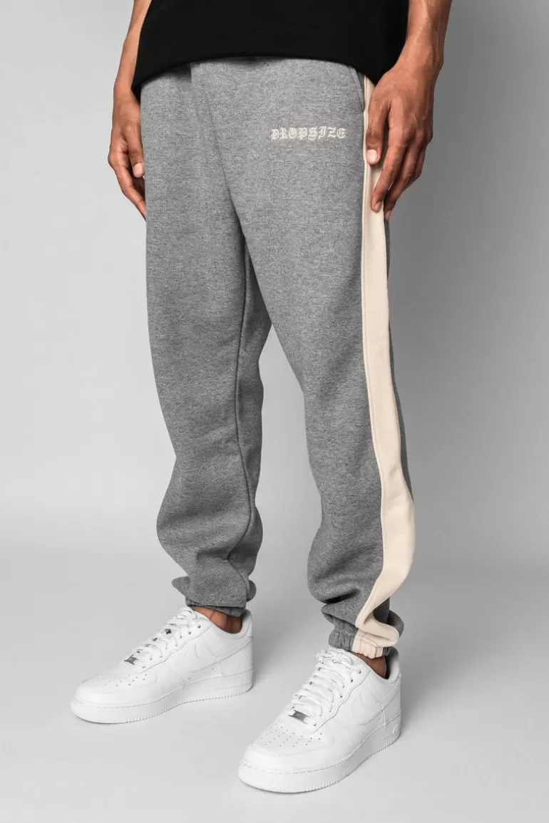 Flash Sale Dropsize Heavy Side Stripe Jogger Heather Grey