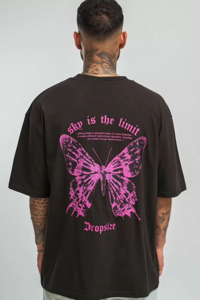 New Dropsize Heavy Sky Is The Limit T-Shirt Washed Black