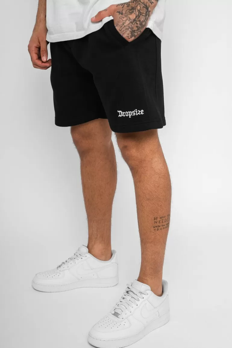 Outlet Dropsize Heavy Sweat Embo Short V2 Black