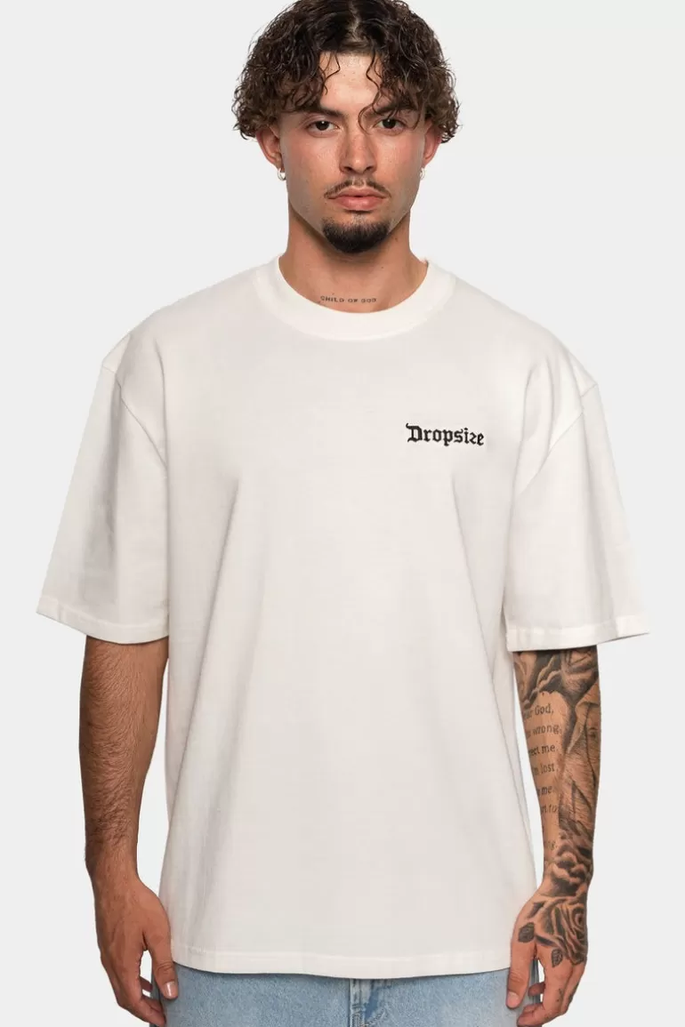 Cheap Dropsize Heavy V2 Embo T-Shirt Cream White