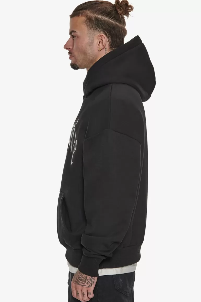 Store Dropsize Lack Print Logo Hoodie Black