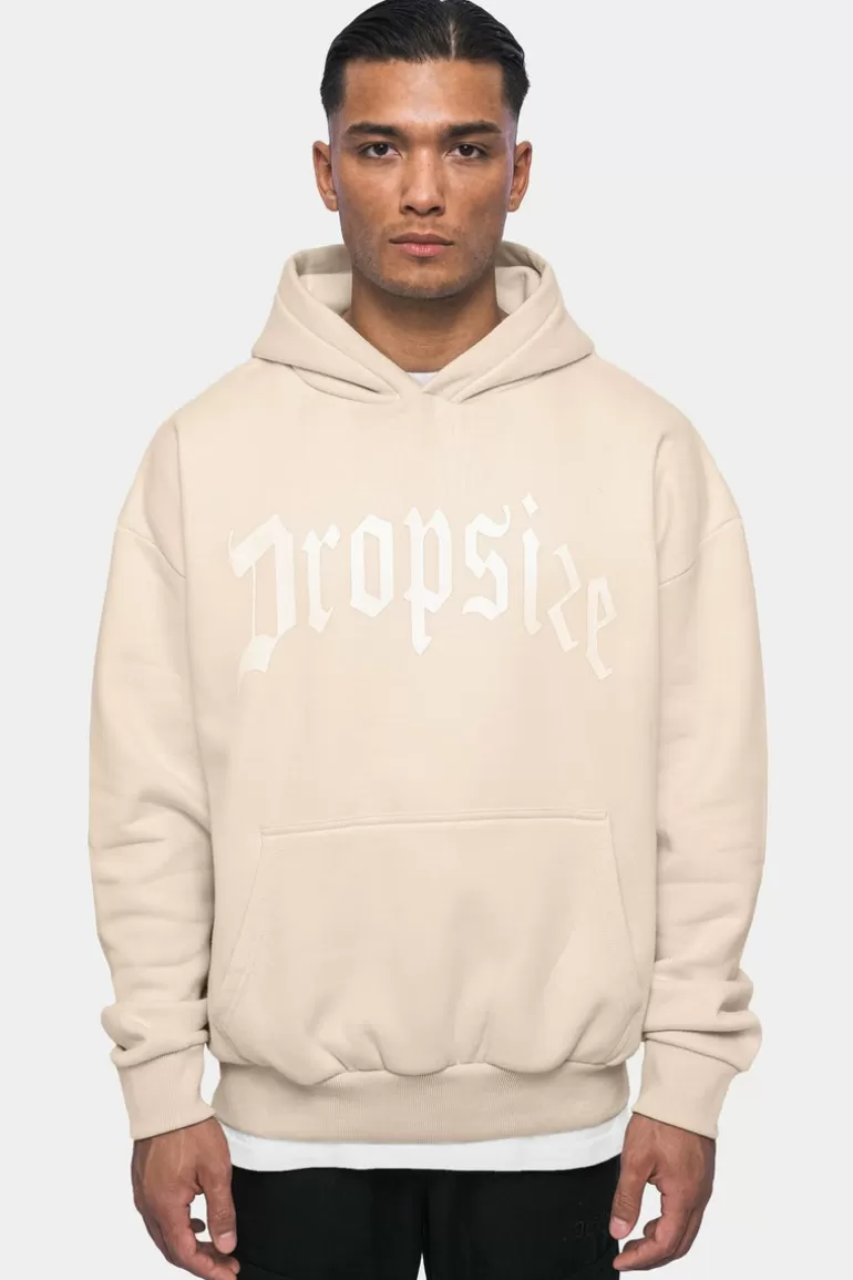 Outlet Dropsize Logo Design Hoodie Coconut Milk