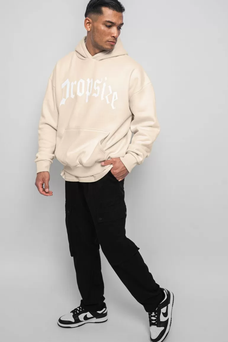 Outlet Dropsize Logo Design Hoodie Coconut Milk