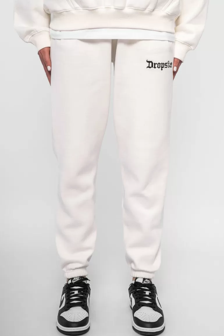 Outlet Dropsize Logo Jogger Cream White