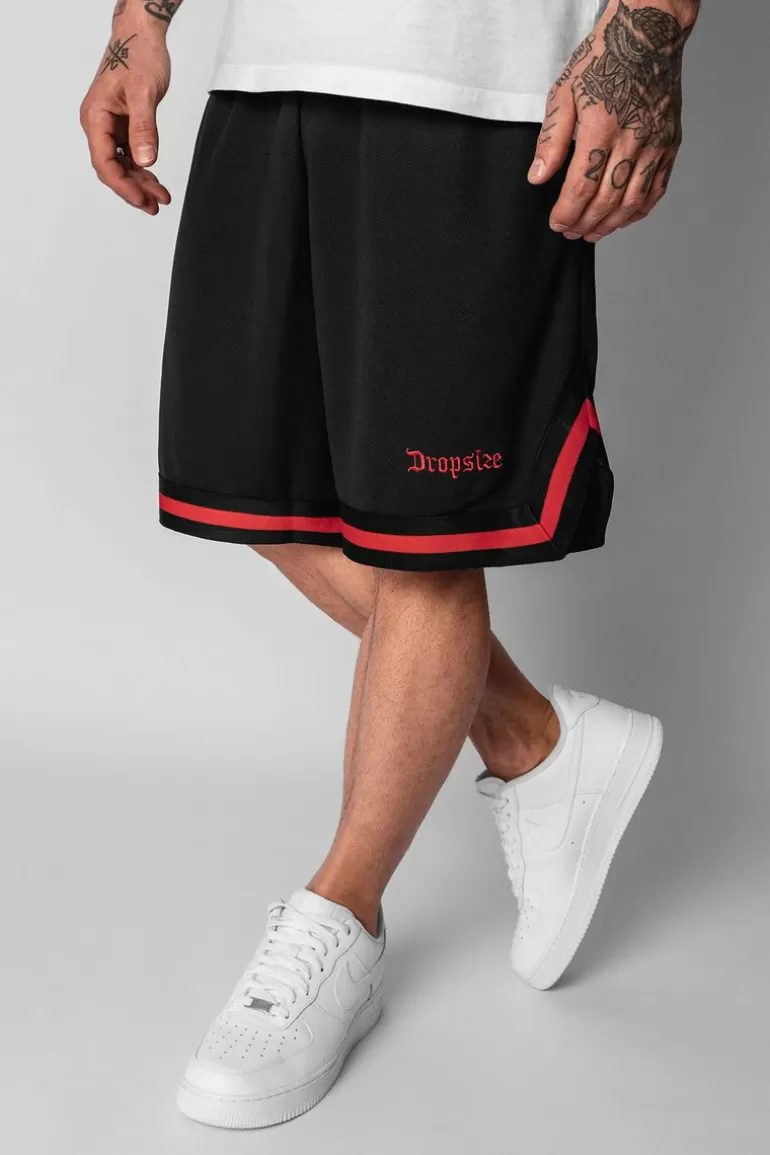 Discount Dropsize Logo Mesh Short Black/Red