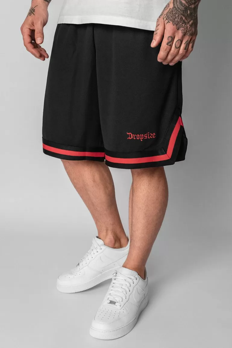 Discount Dropsize Logo Mesh Short Black/Red