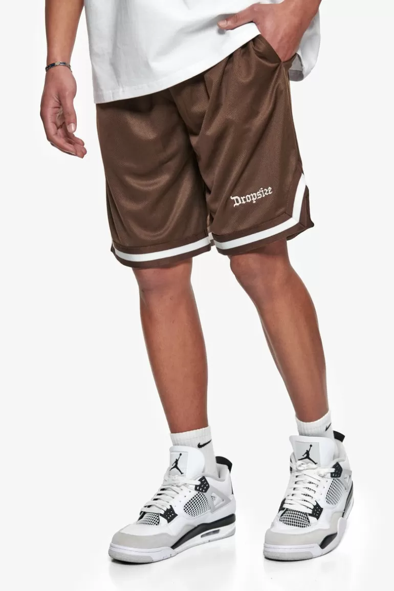 Cheap Dropsize Logo Mesh Short Chocolate Brown