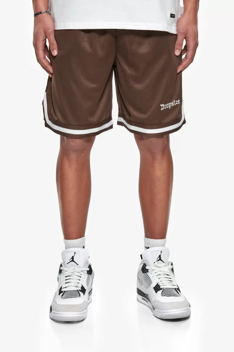 Cheap Dropsize Logo Mesh Short Chocolate Brown