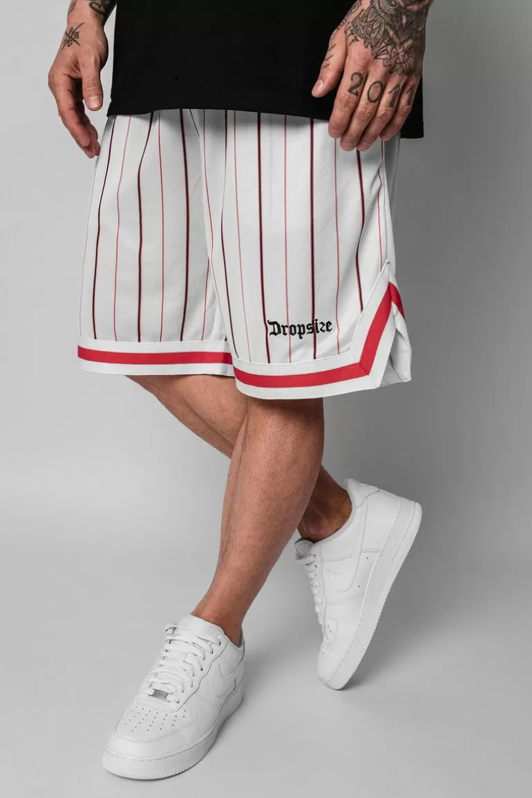 Sale Dropsize Logo Stripe Mesh Short White