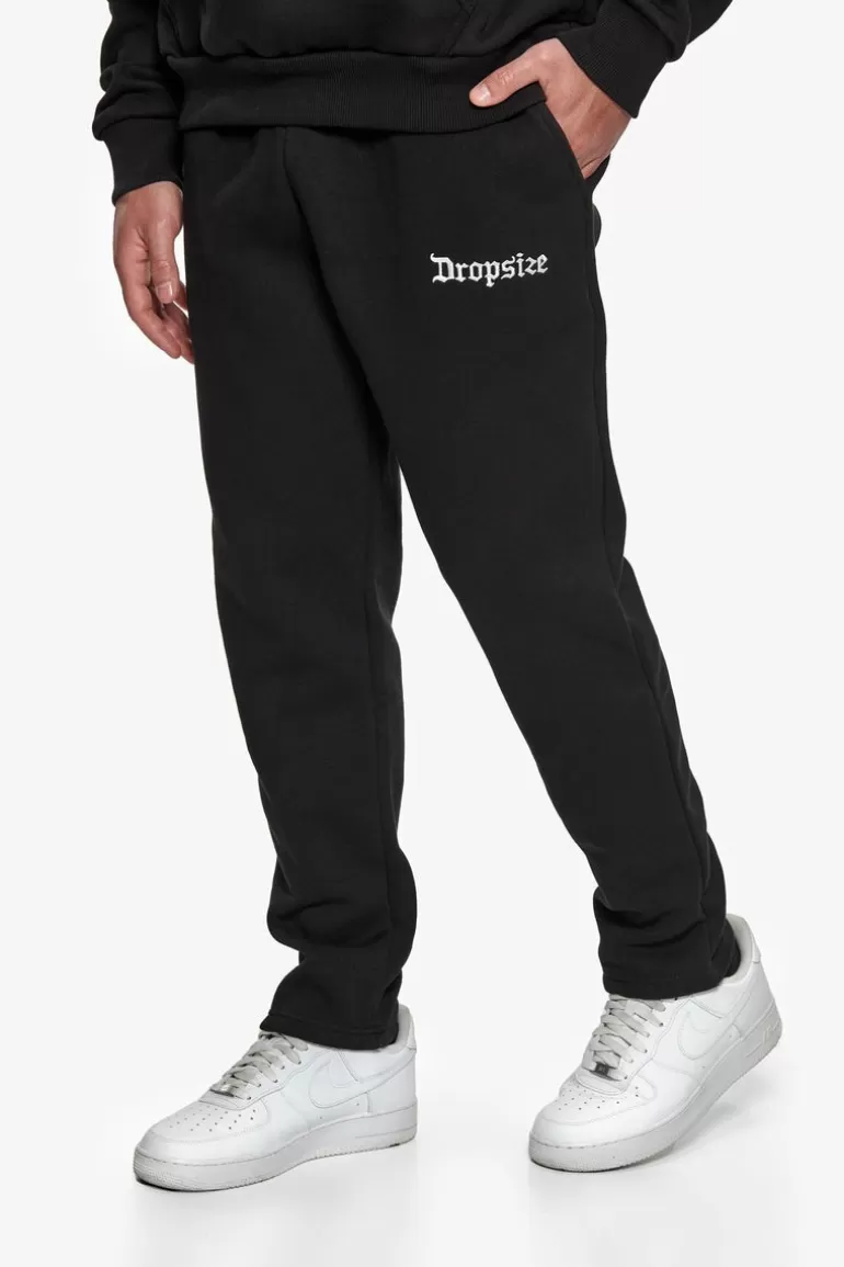 Fashion Dropsize Logo Sweat Pants Black