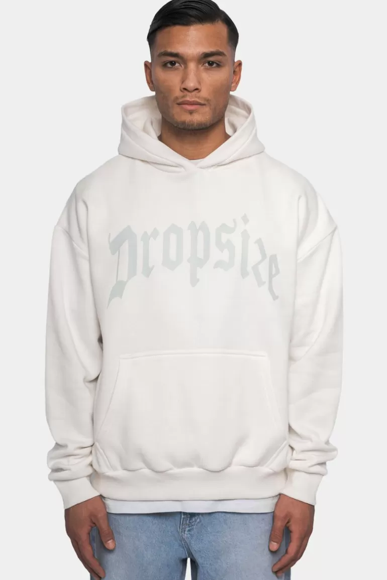 New Dropsize Mint Logo Design Hoodie Cream White