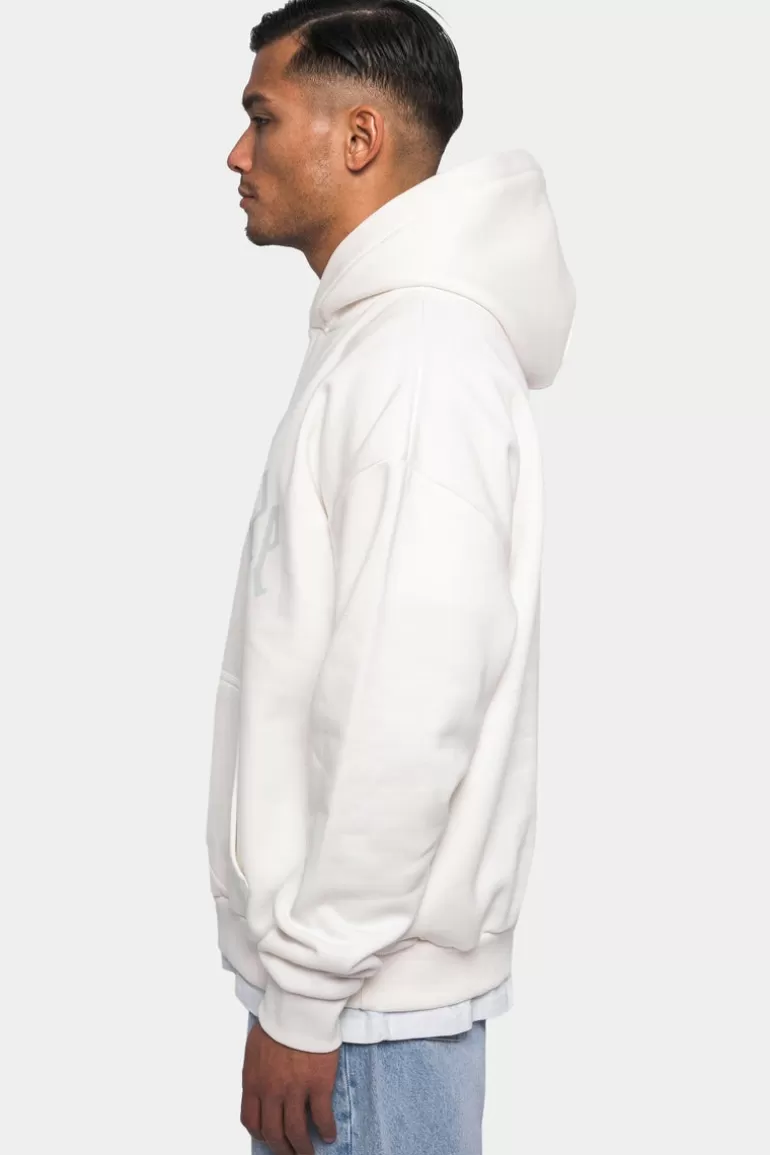 New Dropsize Mint Logo Design Hoodie Cream White