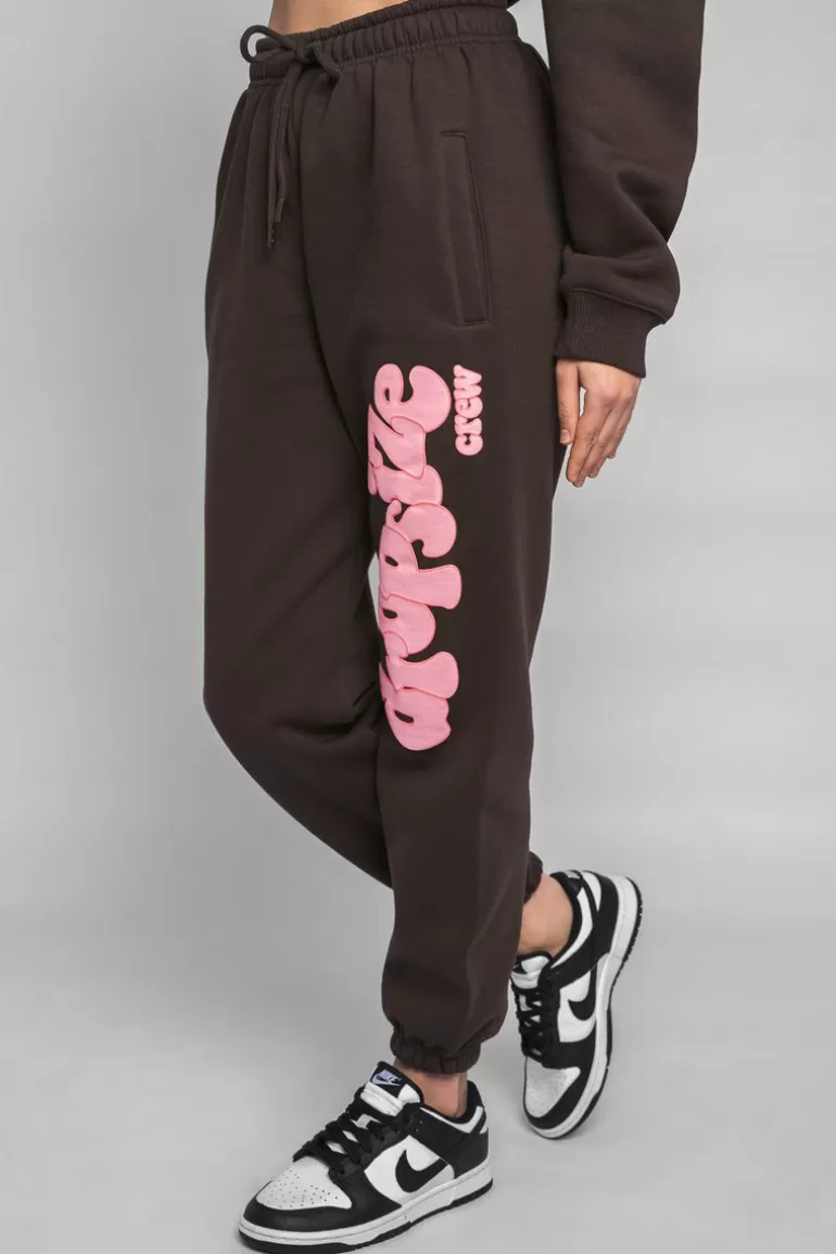 New Dropsize Puffer Print Jogger Pink Chocolate Brown