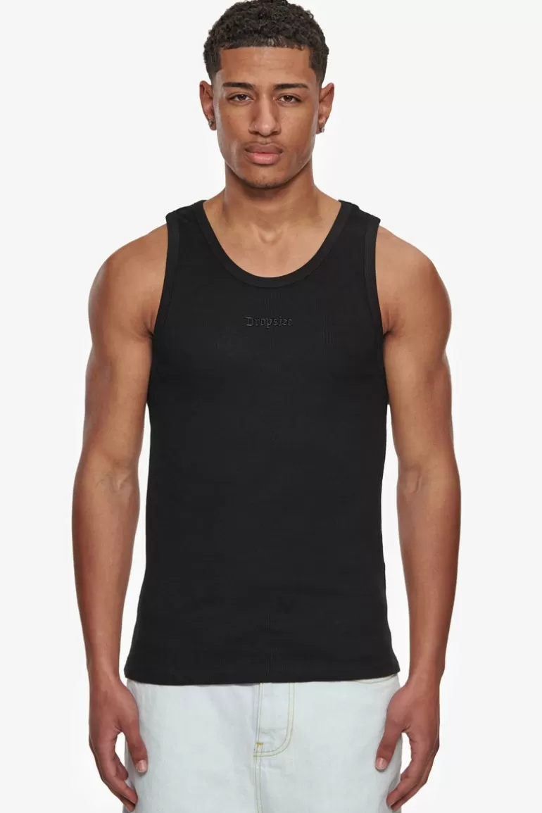 New Dropsize Rib Tank Top Black