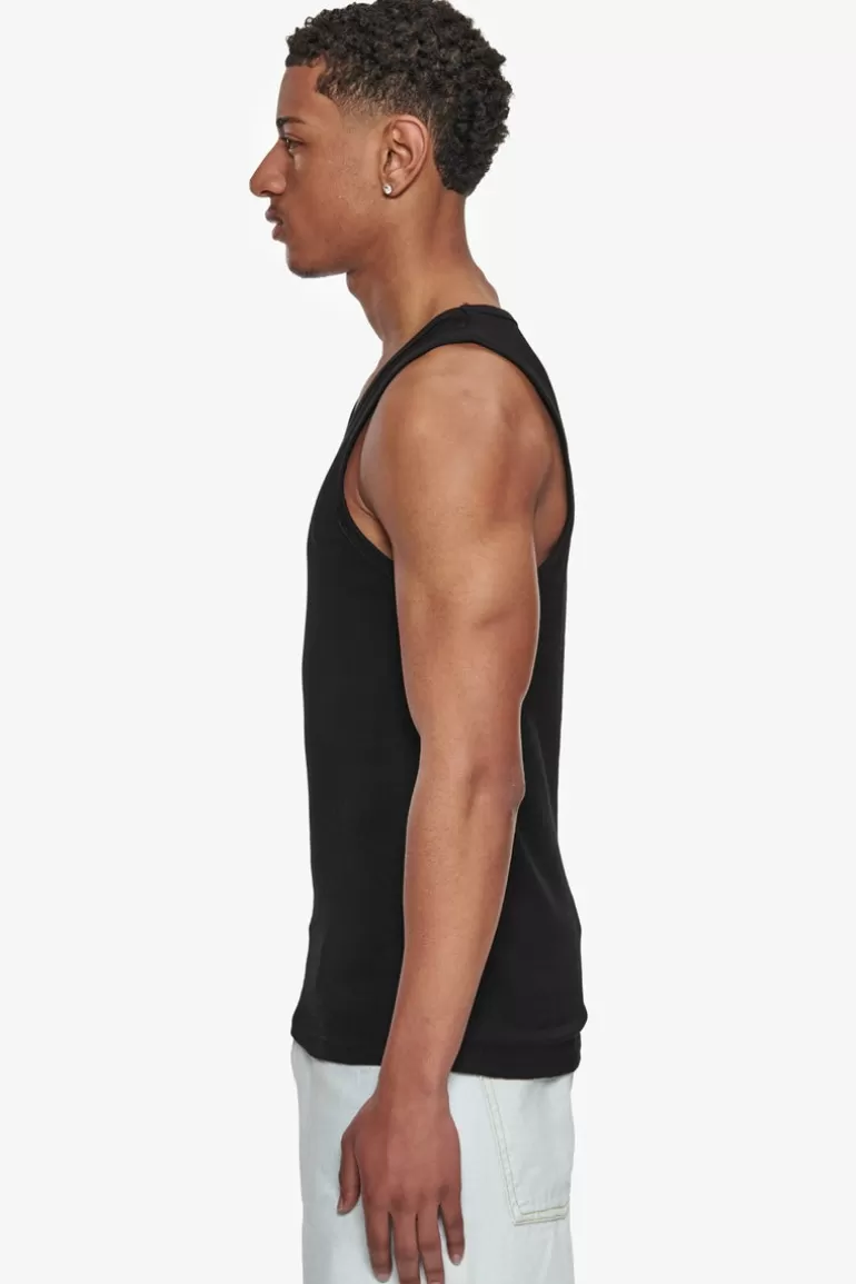 New Dropsize Rib Tank Top Black