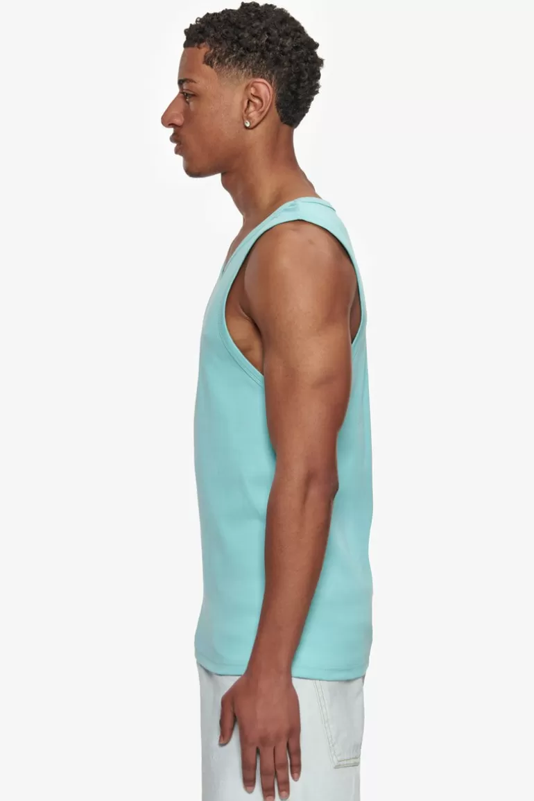 Best Sale Dropsize Rib Tank Top Turquoise