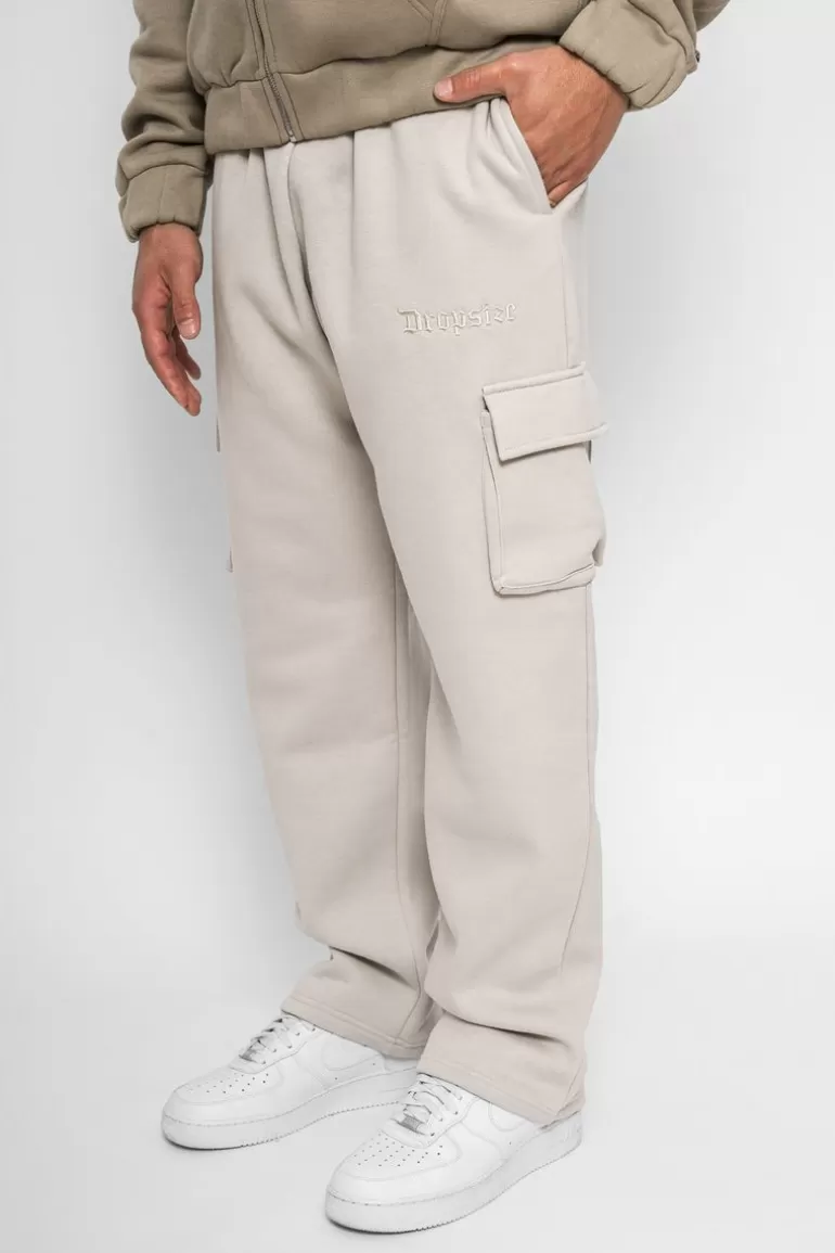 Store Dropsize Straight Leg Cargo Sweat Pants Moon Beam