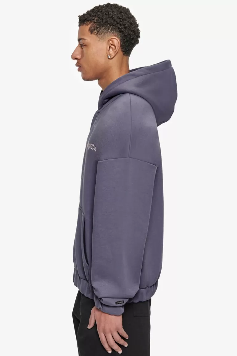 Clearance Dropsize Super Heavy Overisze Blank Zip Hoodie Granite