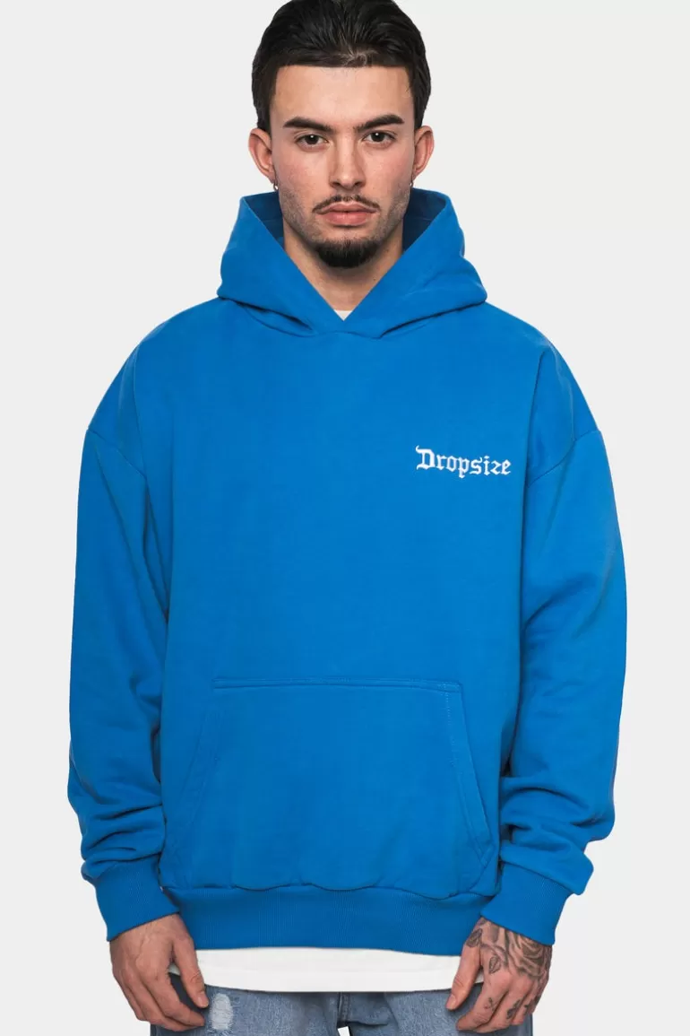 Flash Sale Dropsize Super Heavy Oversize Embo Hoodie Royal Blue