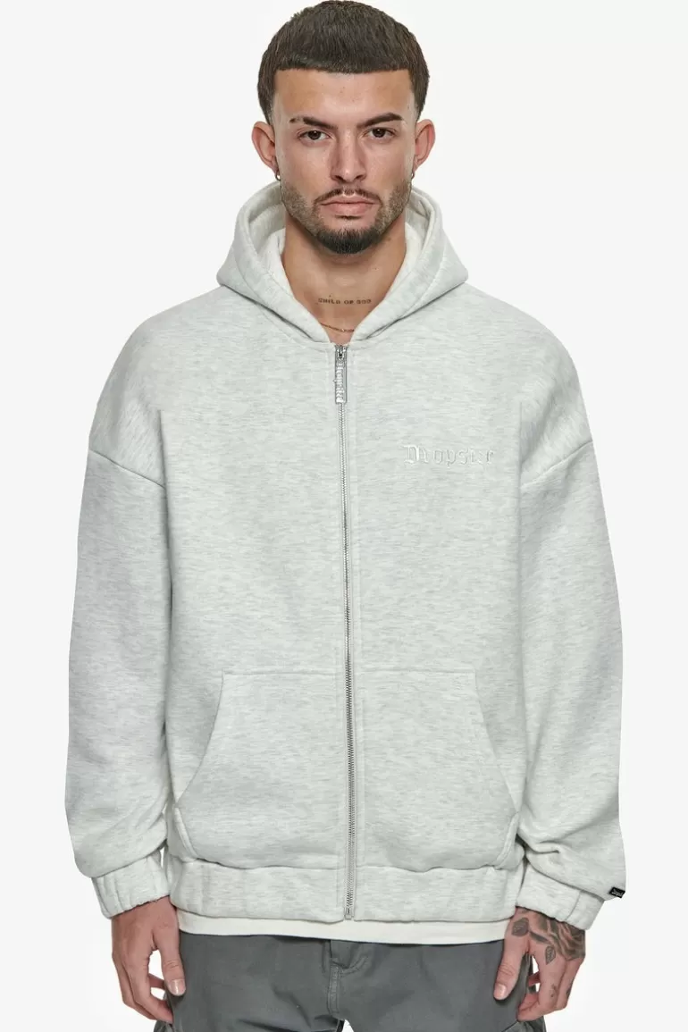 Online Dropsize Super Heavy Oversized Zip-Hoodie Light Grey