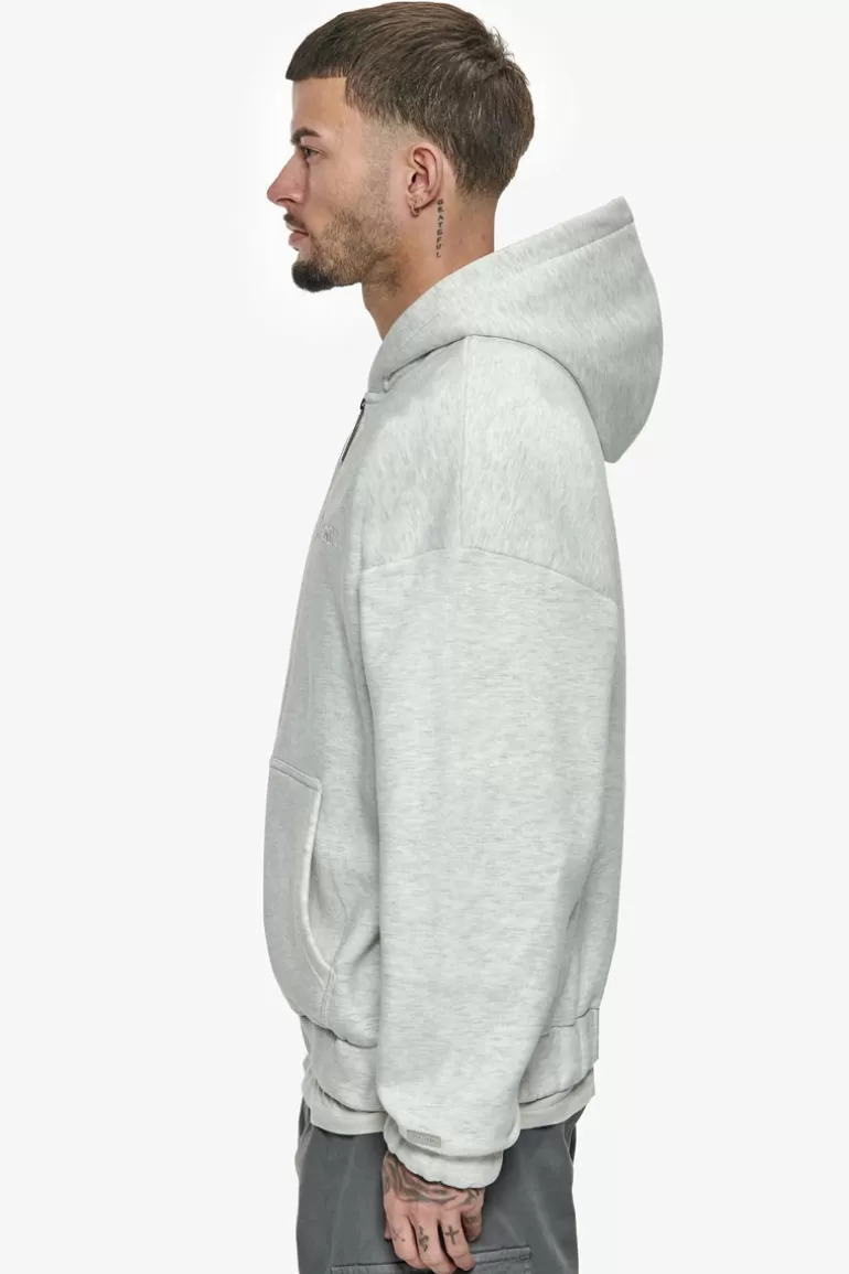 Online Dropsize Super Heavy Oversized Zip-Hoodie Light Grey