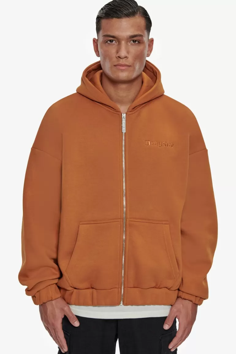 Best Dropsize Super Heavy Oversized Zip-Hoodie Pumpkin Spice