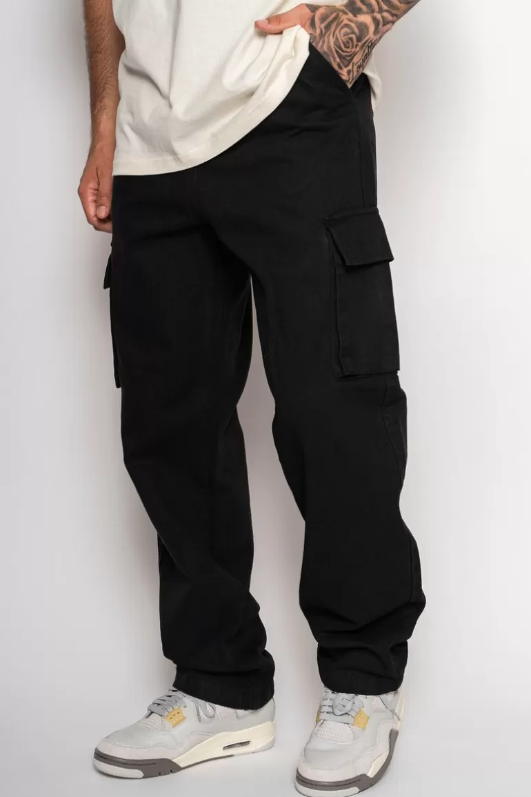 Outlet Dropsize V2 Cargo Jeans Single Pocket Black